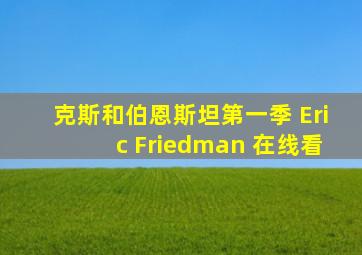 克斯和伯恩斯坦第一季 Eric Friedman 在线看